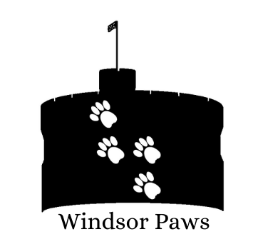 Windsor Paws Logo, Windsor Castle with paw prints